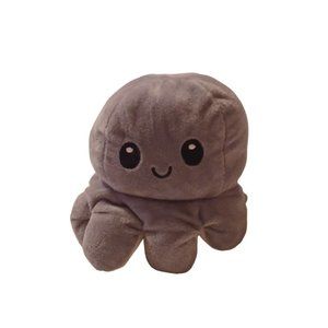 Grey & Cream Reversible Plush Mood Octopus